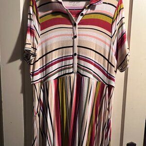Cute Striped Super Soft Torrid Mini Dress